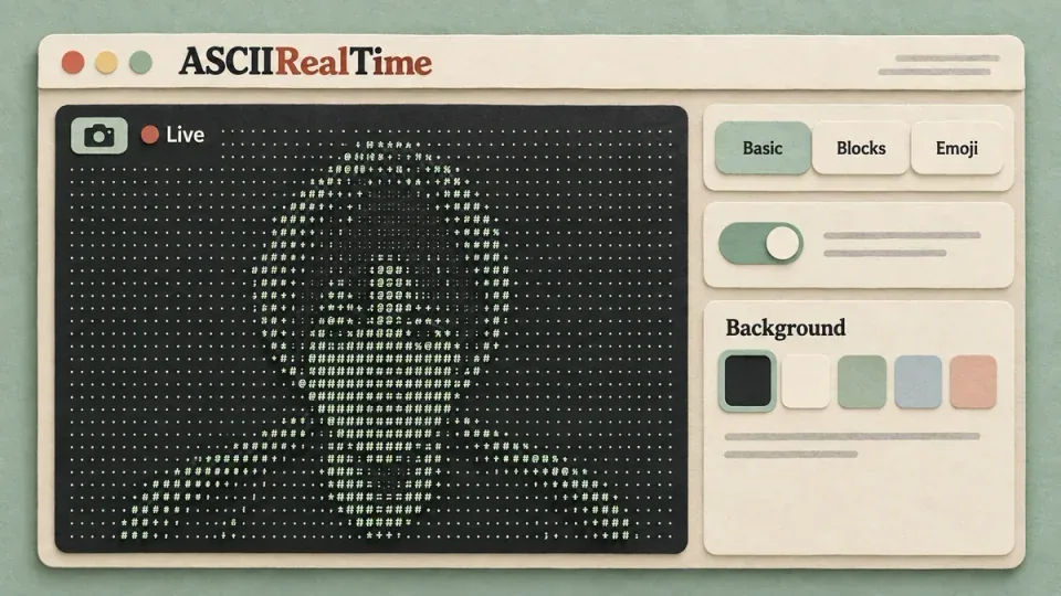 ASCIIRealTime — paper interface illustration