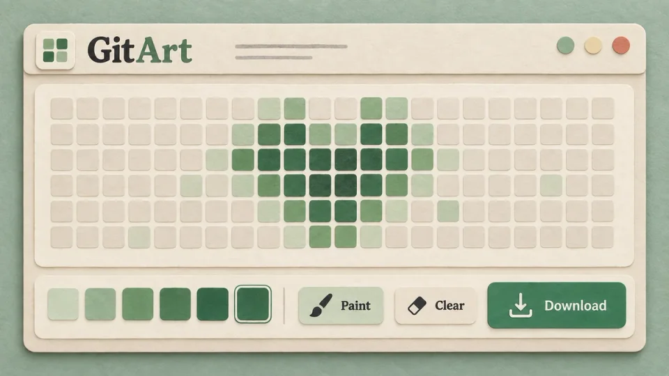 GitArt — paper interface illustration
