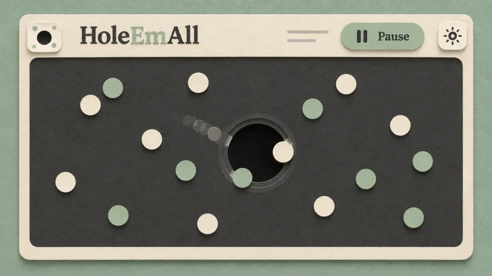 HoleEmAll — paper interface illustration