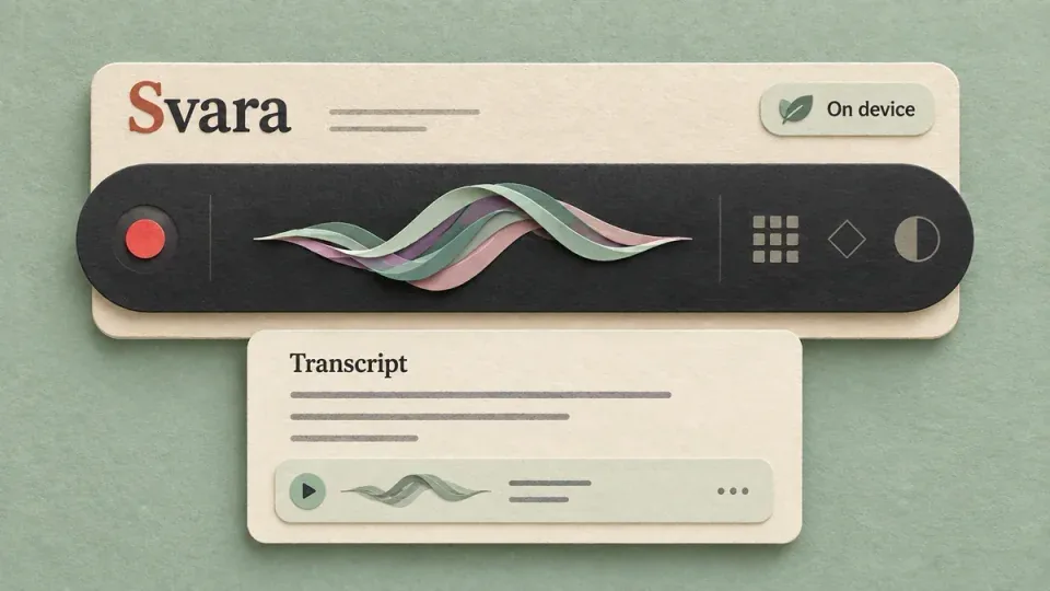 Svara — paper interface illustration